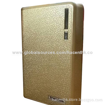 Gold 20,000mAh dual USB power bank for iPad/iPhone